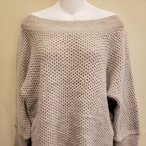 Scoop Neck Dolman Sleeve Knit Sweater - Size S